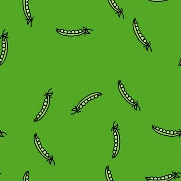 Peas seed vector seamless pattern イラスト素材