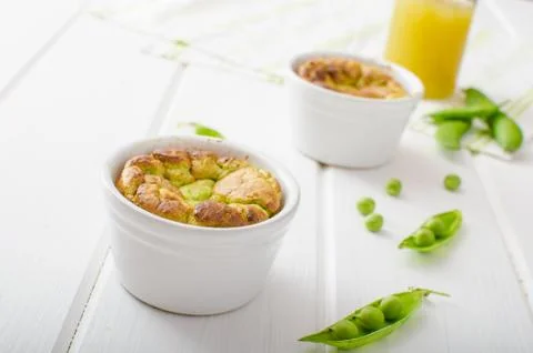 Peas souffle Stock Photos