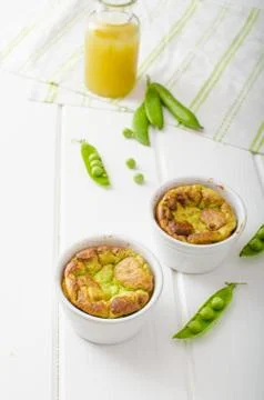 Peas souffle Stock Photos