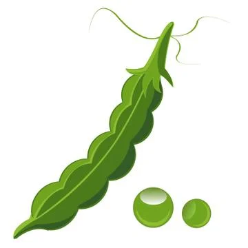 Peas  on white Stock Illustration