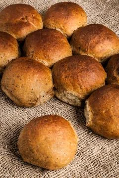 Peasant Wheat-Rye Buns Stock-Fotos