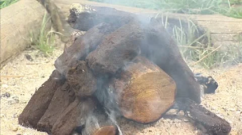 Peat fire &amp; smoke Video stock 21272090
