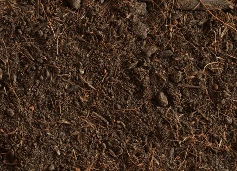 Peat soil texture background Stock Photos