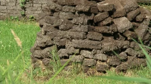 Peat stack in grassland 動画素材 21296160