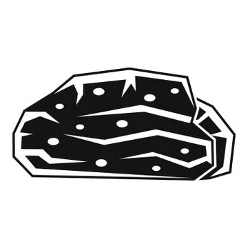 Peat stone icon, simple style Stock Illustration