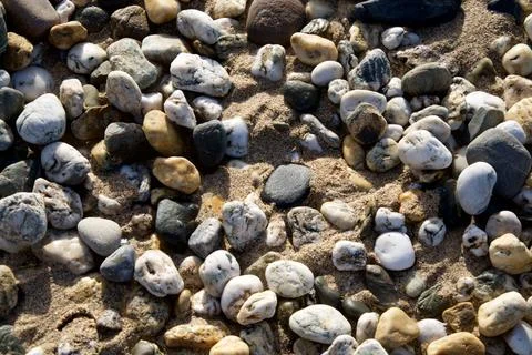 Pebble Beach Background Stock-Fotos