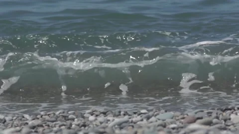Pebble beach on the black sea Stock Footage 94331869