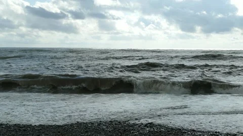 Pebble beach on the Black Sea Stock Footage 170932048