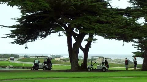 Pebble Beach golf V1 - HD Video stock 12459230