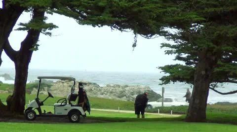 Pebble Beach golf V2 - HD Video stock 12459201
