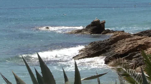 Pebble beach at Majorca Stock Footage 24465099