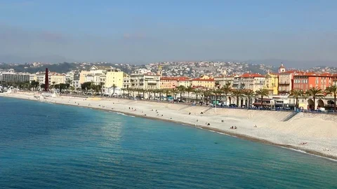 Pebble beach of Nice Stock Footage 108998810