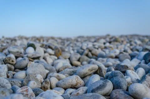 Pebble Beach in Oman Stock Photos