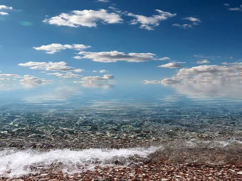 A pebble beach for relaxation Stock Photos