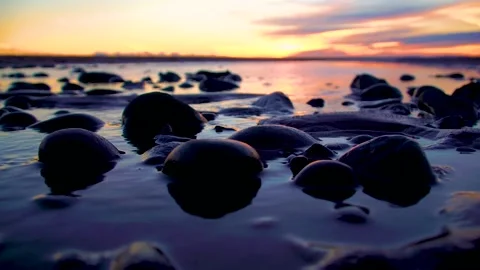 Pebble Beach Sunset Stock Footage 231529334