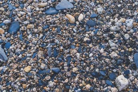 Pebble beach texture 스톡 사진