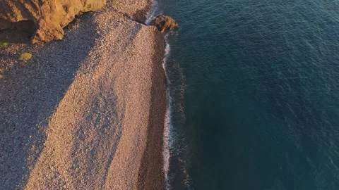 Pebble Beach to Volcanic Cliffs Tenerife Stock-Footage 326643142