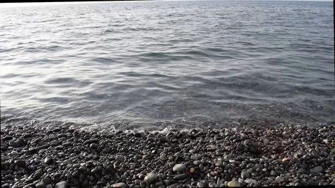 Pebble beach waves Stock Footage 113346118