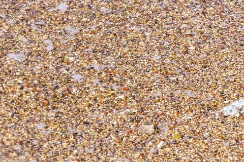 Pebble Beach Waves Water Stone Texture Adriatic Coast Bar Montenegro. Stock Photos