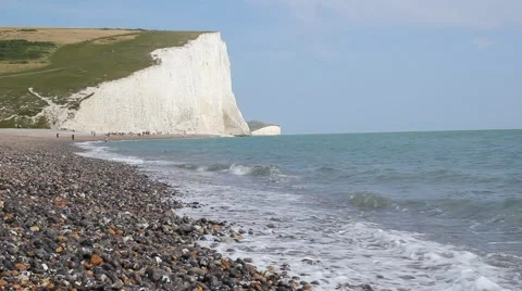 Pebble in Beachy Head Stock Footage 44422278