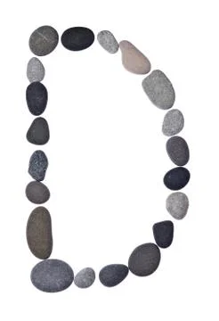 Pebble d isolated on white Foto stock