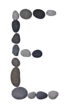 Pebble e isolated on white Stock Photos