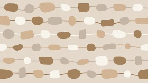 Pebble-Like Forms in Playful Row Layout Background Stock Illustration