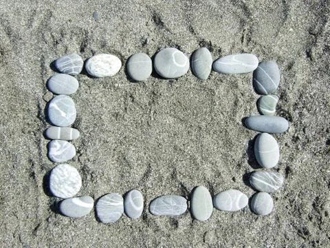 Pebble frame Stock Photos