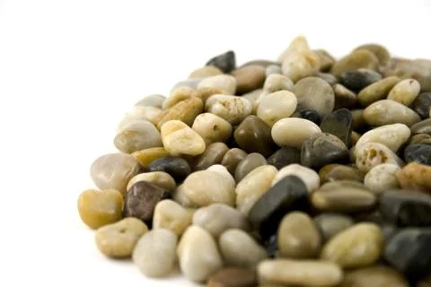 Pebble isolated over white Stock-Fotos