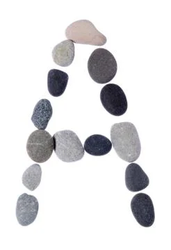 Pebble a isolated on white Stock Photos