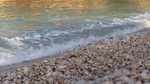 Pebble sea beach. Stock Footage 163052868