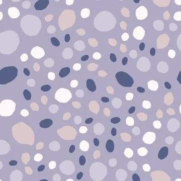 Pebble seamless pattern. Random stones wallpaper illustration Stock Illustration