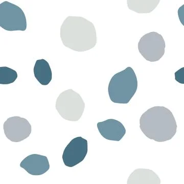 Pebble seamless pattern. Random stones wallpaper illustration Illustrazione stock