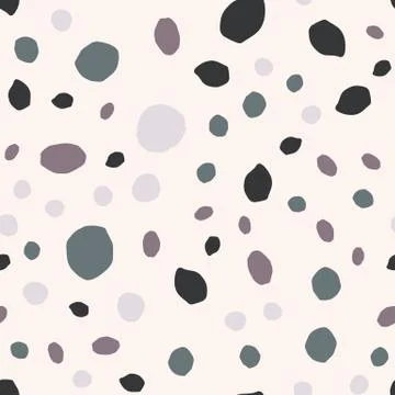 Pebble seamless pattern. Random stones wallpaper illustration Illustrazione stock
