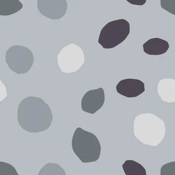 Pebble seamless pattern. Random stones wallpaper illustration Stock Illustration