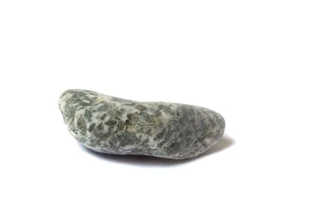 Pebble with shadow isolated on white background. sea pebbles Stock Photos
