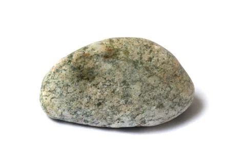 Pebble with shadow isolated on white background. sea pebbles Stock Photos