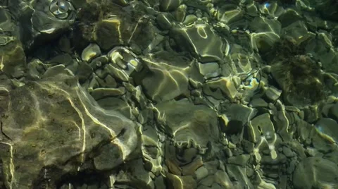 Pebble in shallow waters Stock Footage 63483643