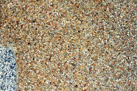 Pebble stone floor texture close up. Abstract background Stock Photos