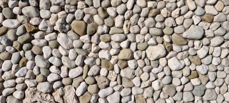 Pebble Stone Wall Texture Background Stock-Fotos
