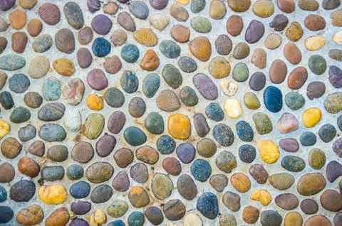 Pebble stones background Stock Photos