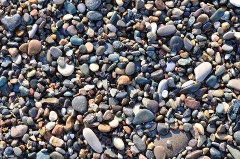Pebble stones background Stock Photos