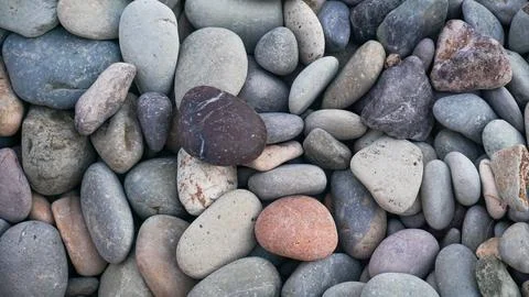 Pebble stones on the beach for texture Stock Photos