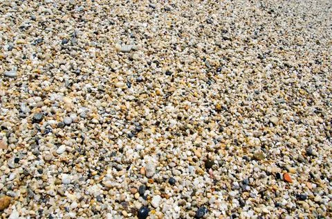 Pebble texture. Natural background concept. Surface of the rocky beach. Stock Photos
