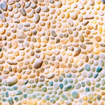 Pebble wall texture Foto stock