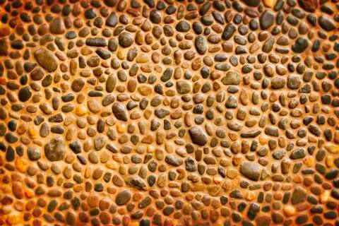 Pebble wall texture Foto stock