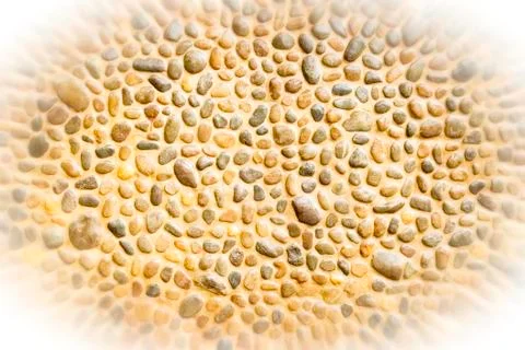 Pebble wall texture Stock Photos