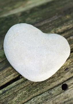 Pebble on wood, close-up Stock Photos