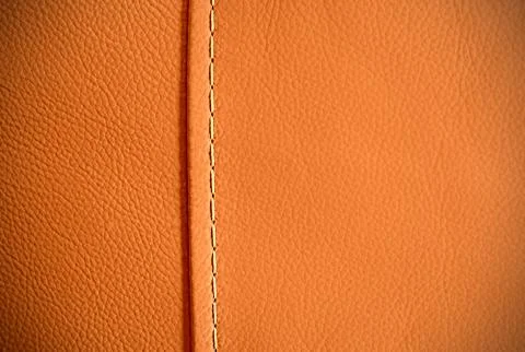 Pebbled leather texture with seam 库存照片