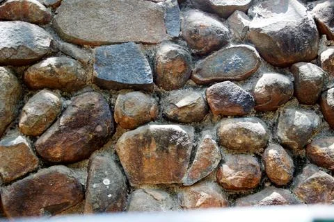 Pebbled Stone Wall Stock Photos